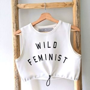 Parts + Labor - Wild Feminist - Crop Top - Size Medium